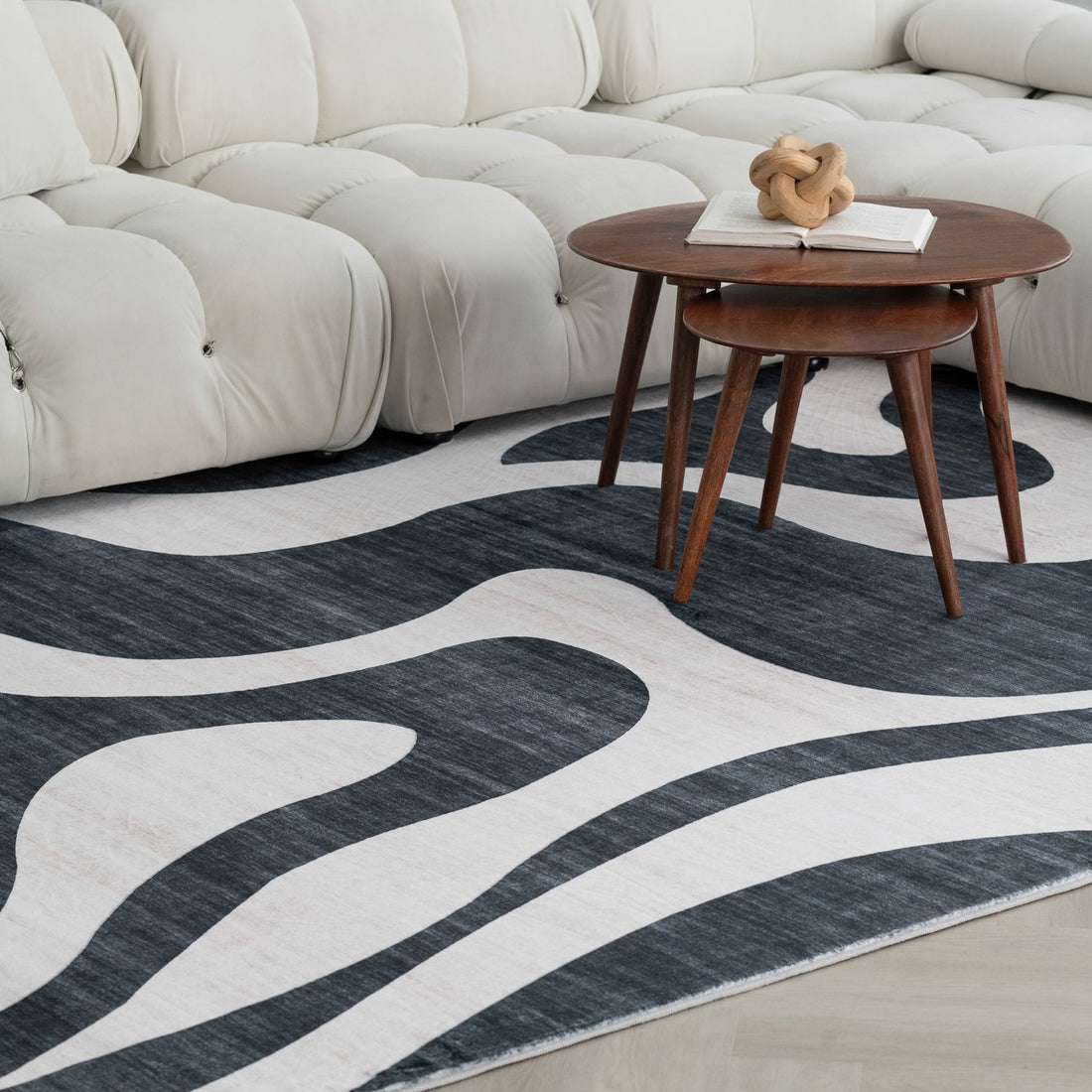 Abstract zebra print indoor area rug