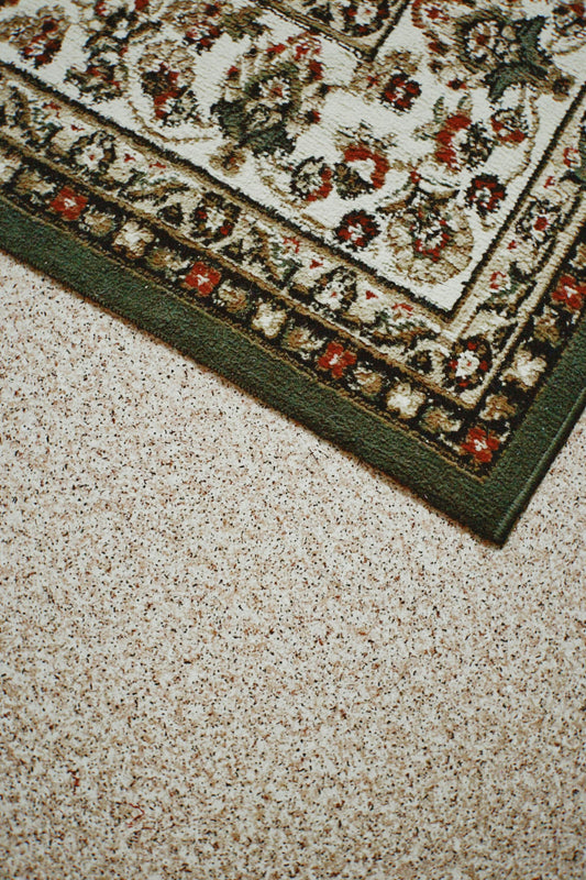 area rug on the carpet