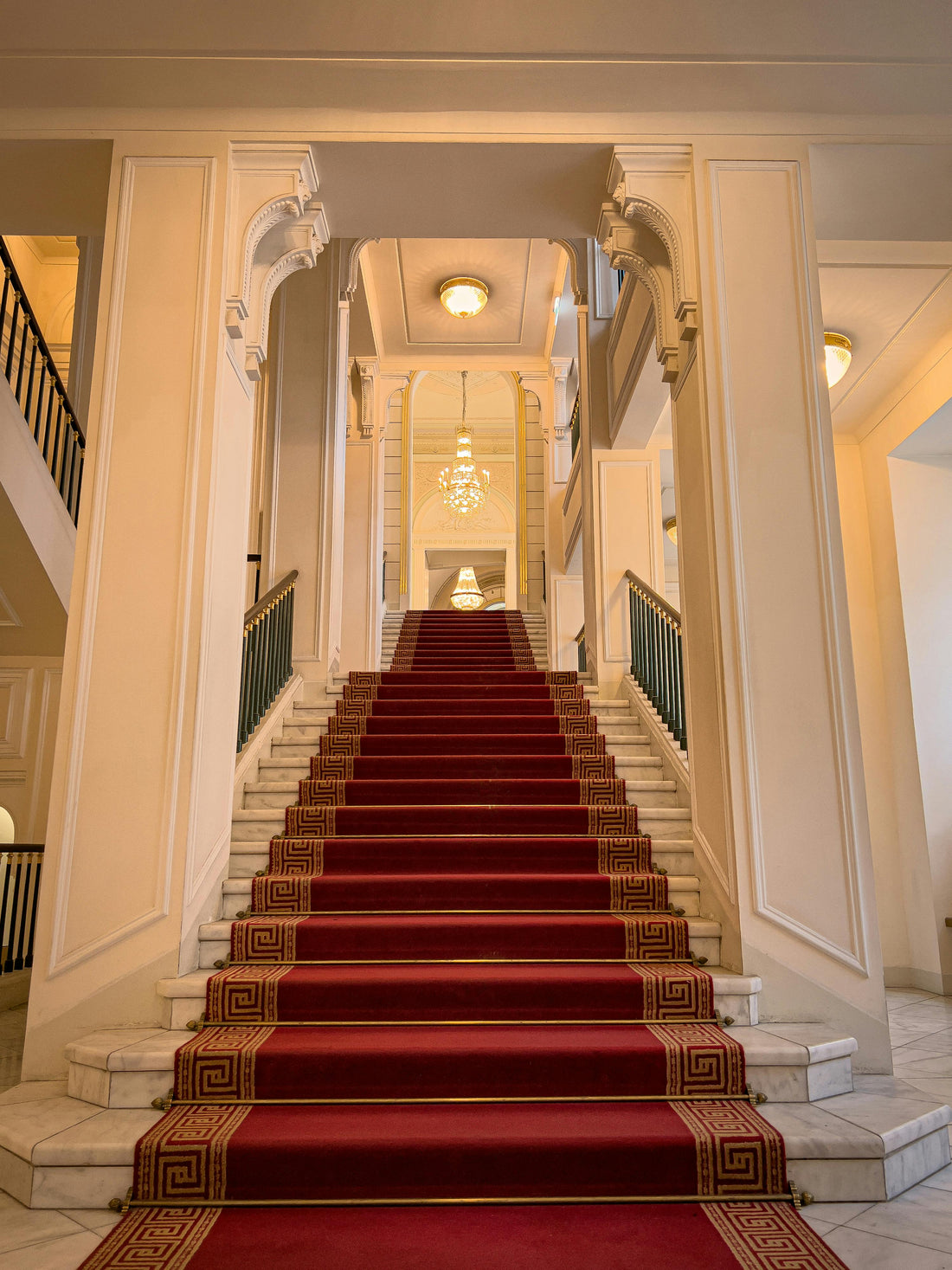 runner rug on stairs