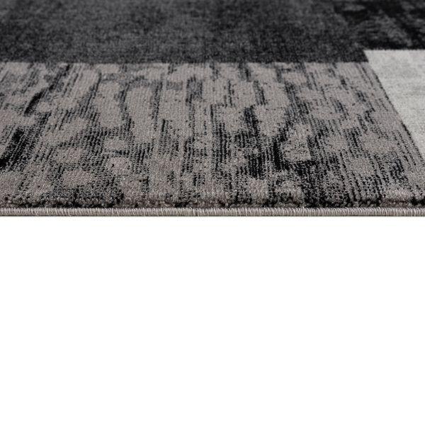 Tapis gris à carreaux géométriques Montage