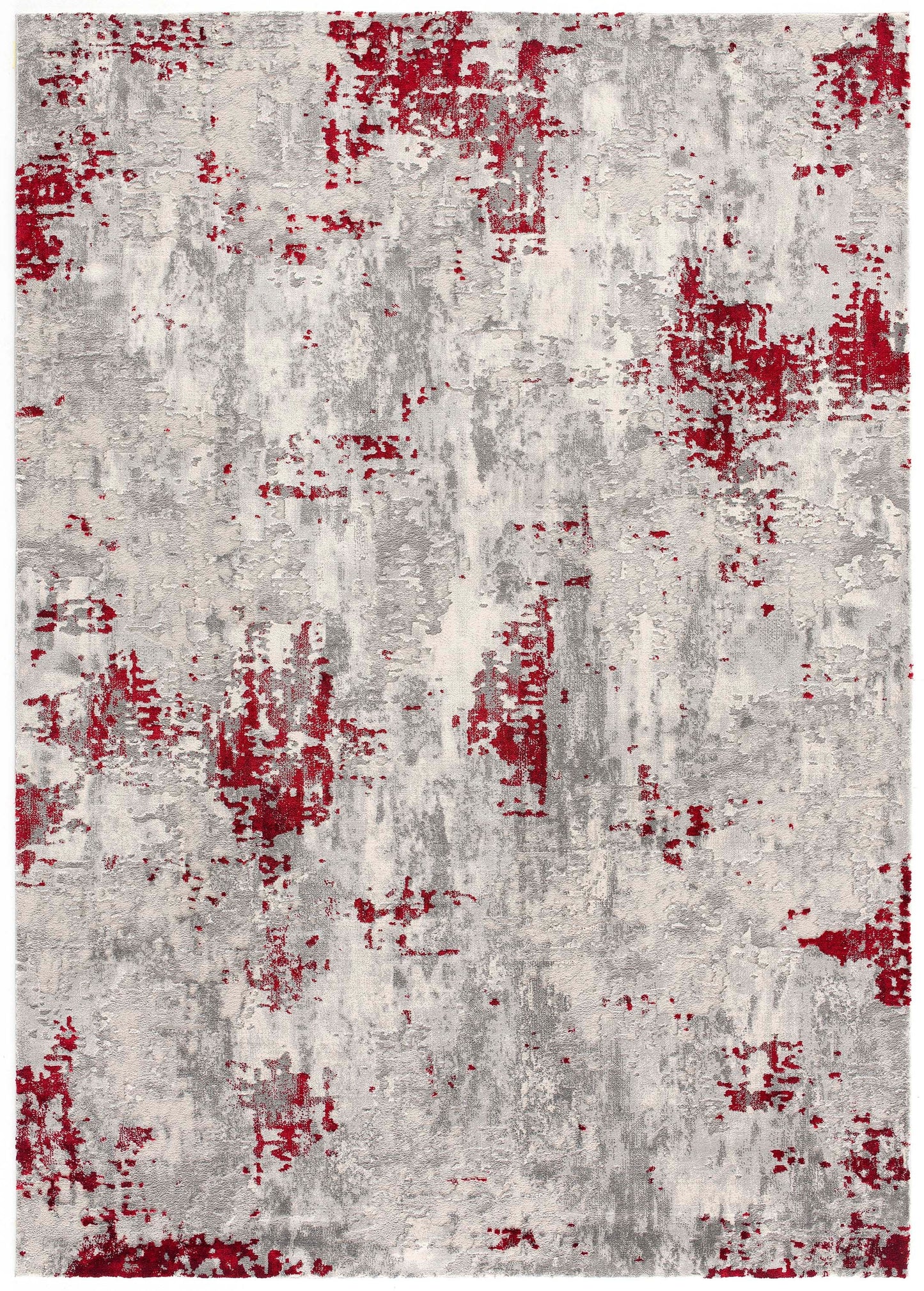 Vogue Abstract Contemporary Red Rug