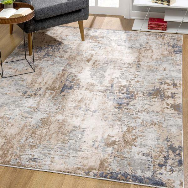 Vogue Abstract Contemporary Grey Rug