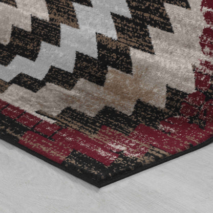 Sakarya Boho Geometric Brown Rug