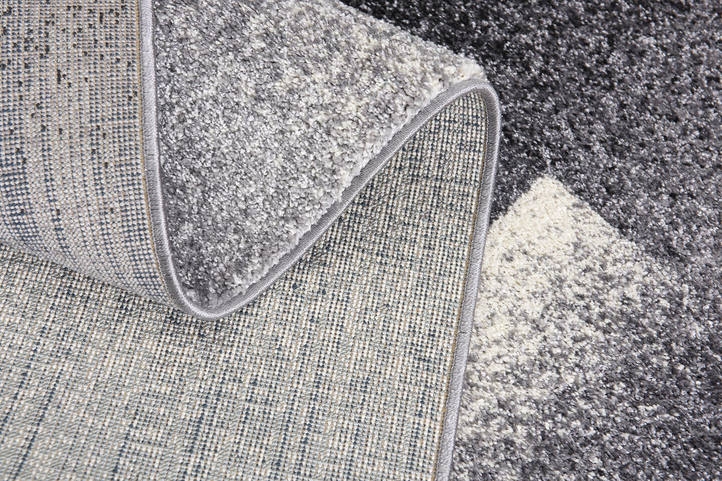 Tapis gris contemporain géométrique Nova