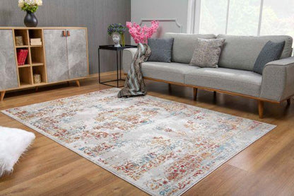 Tapis gris contemporain transitionnel Vogue