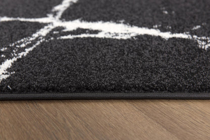 Tapis moderne en marbre noir Nova