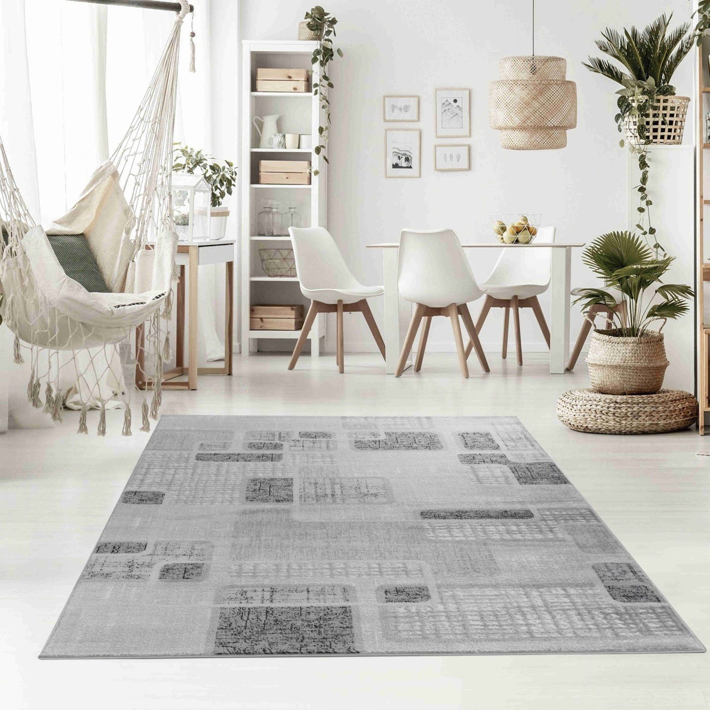 Sakarya Modern Abstract Grey Rug