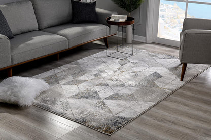 Mirage Abstract Contemporary Beige Rug