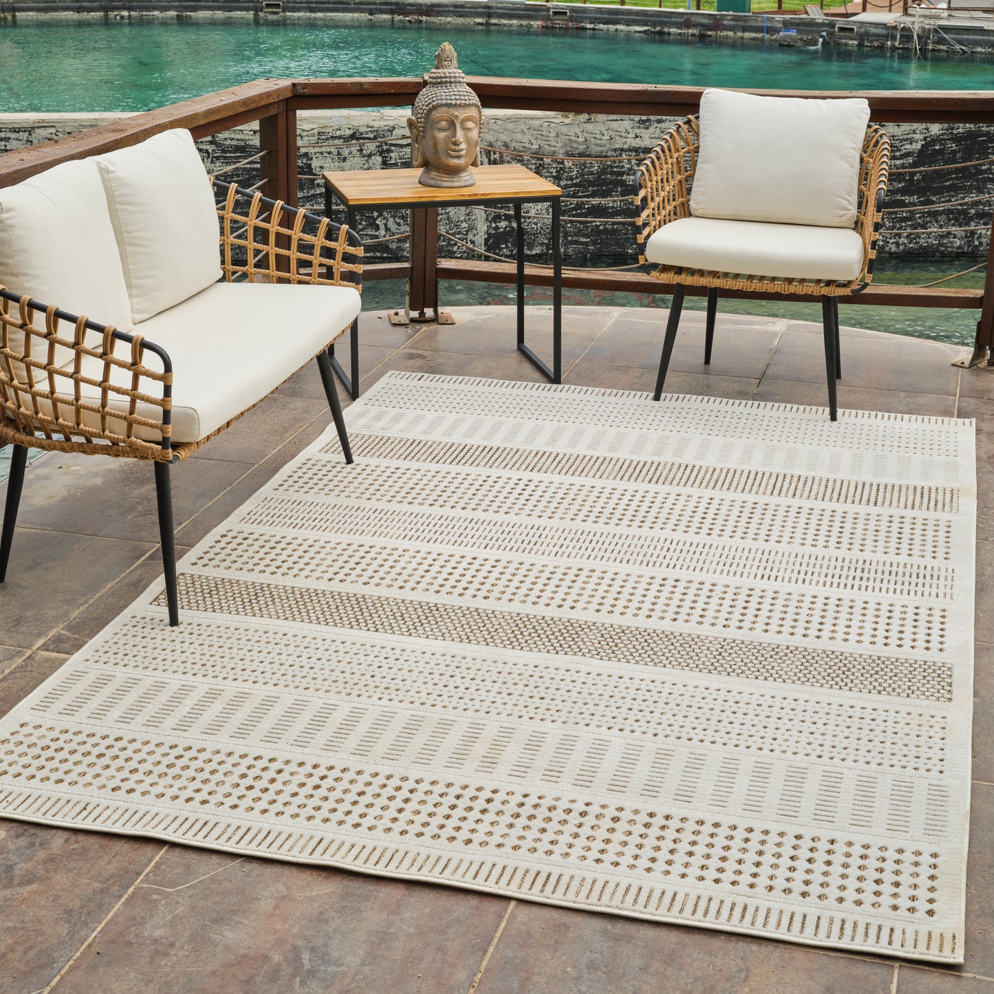 Maise Abstract Modern Beige Rug