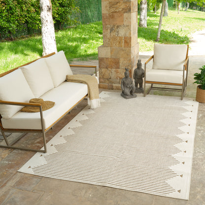 Maise Striped Modern Beige Rug