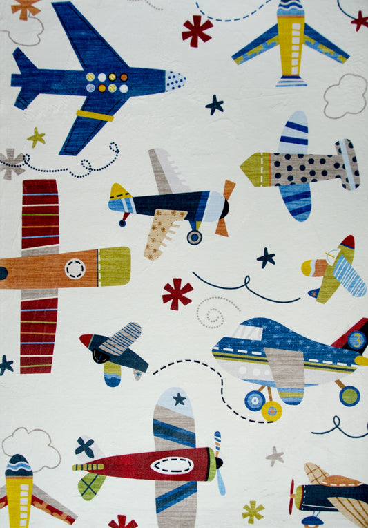 Soft Steps Playtime Airplane Playmat Cream Soft Rug