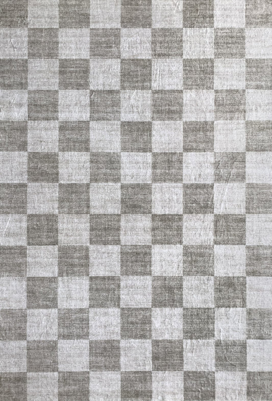 Tapis beige géométrique à carreaux Eclipse