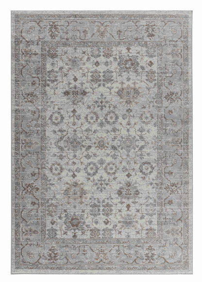 Tapis traditionnel gris vieilli Sakarya