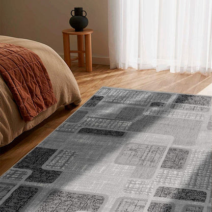 Sakarya Modern Abstract Grey Rug