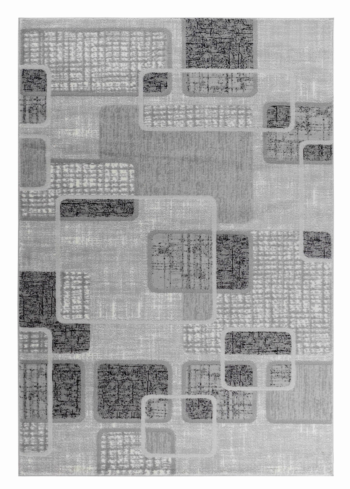 Tapis gris abstrait moderne Sakarya
