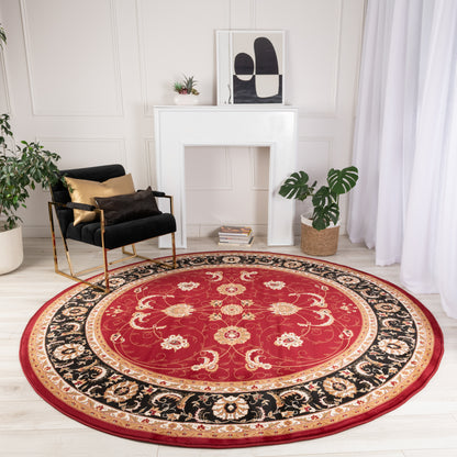 Tapis rouge traditionnel persan majestueux