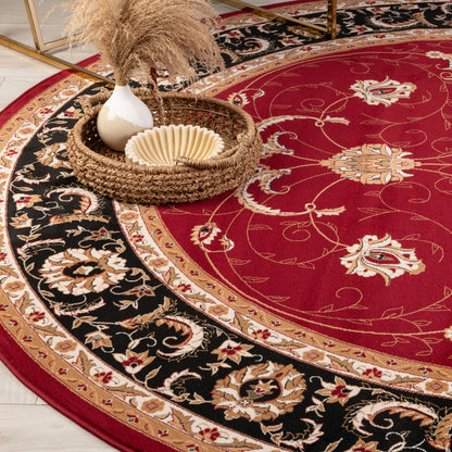 Tapis rouge traditionnel persan majestueux