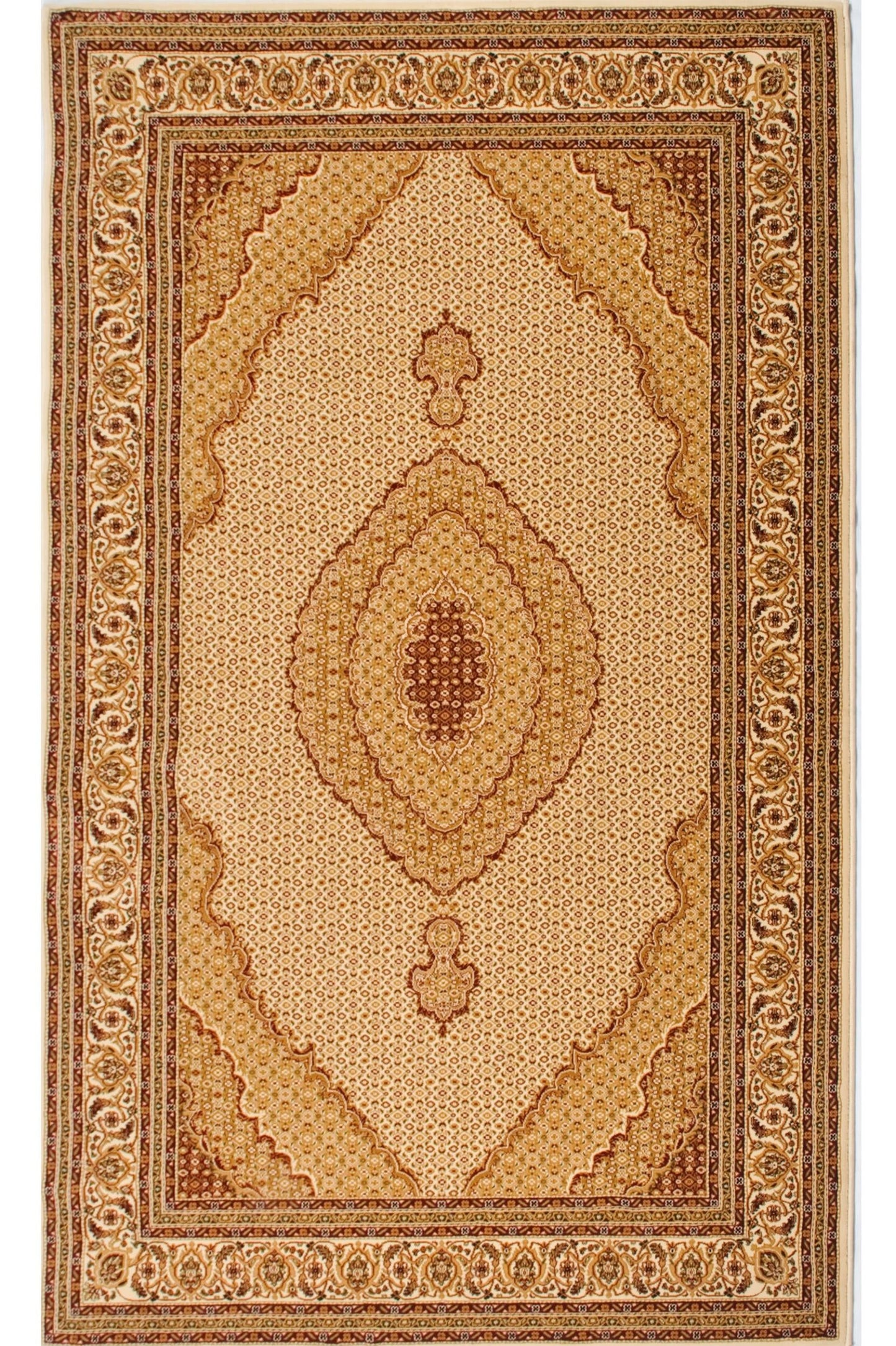 Majestic Moroccan Traditional Beige Rug
