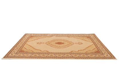 Majestic Moroccan Traditional Beige Rug