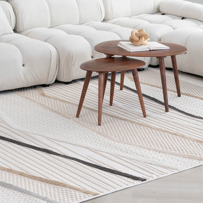 Maison Abstract Modern Cream Rug