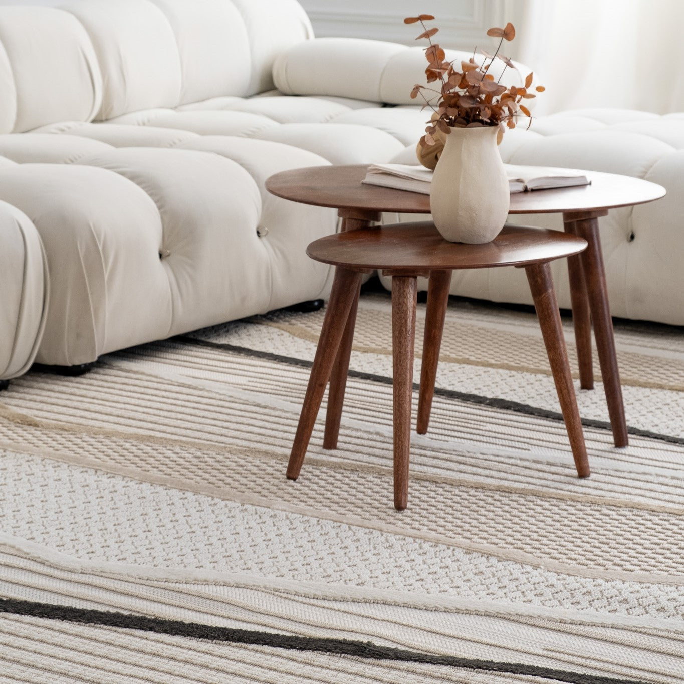 Maison Abstract Modern Cream Rug