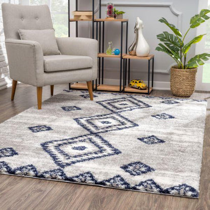 Retro Moroccan Shag Grey Rug