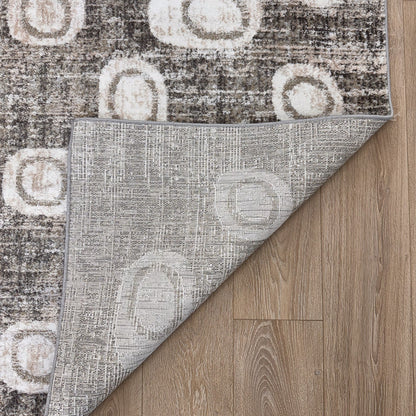 Cadence Abstract Modern Grey Rug