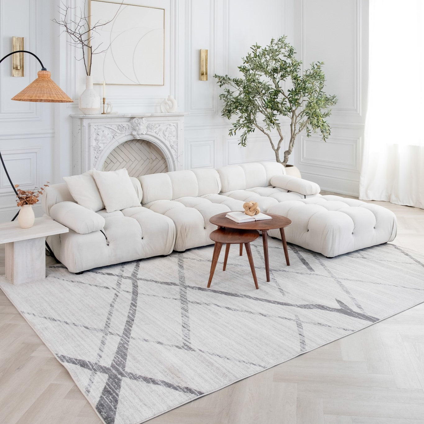 Savannah Abstract Contemporary Beige Rug