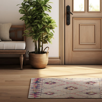 Tapis beige contemporain Savannah Boho