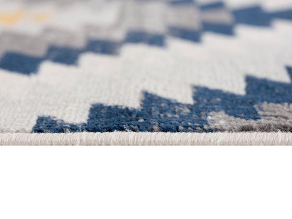 Tapis bleu contemporain Savannah Boho