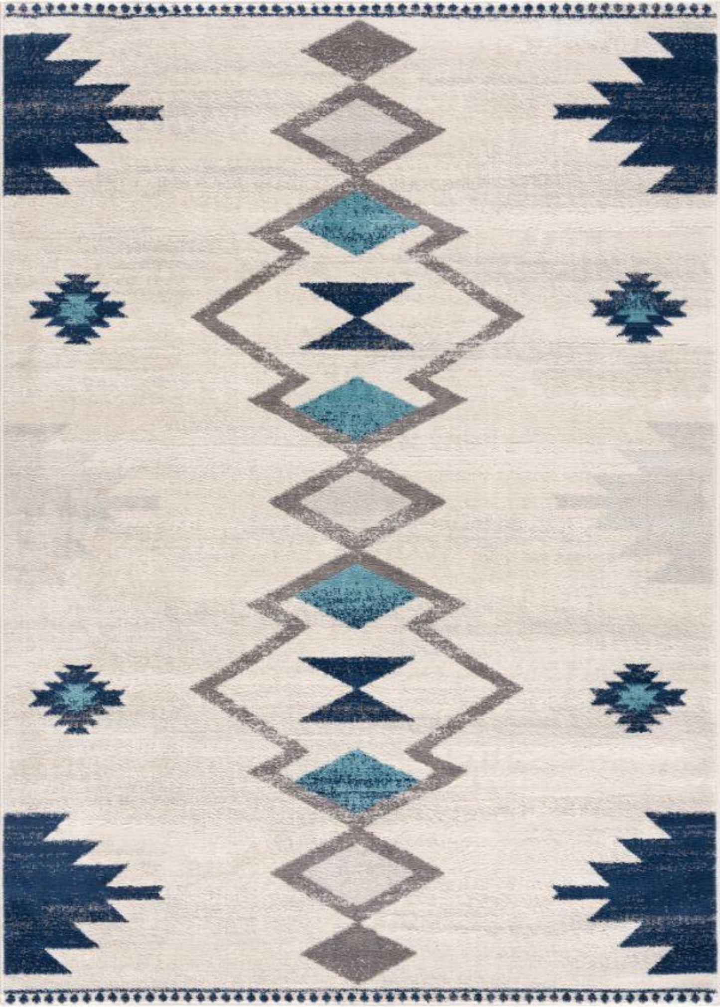 Savannah Boho Contemporary Blue Rug