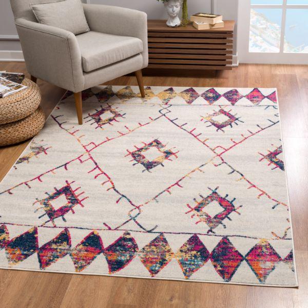 Tapis beige contemporain Savannah Boho