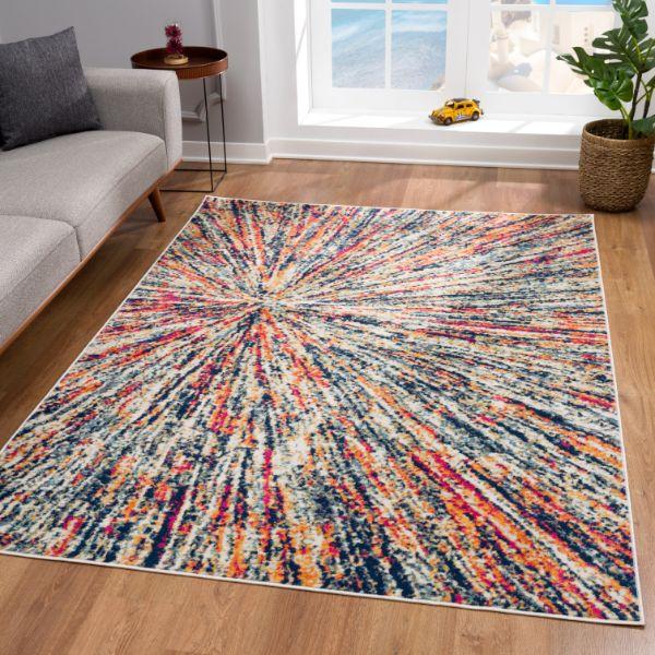 Savannah Mid-Century Modern Geometric Beige Rug