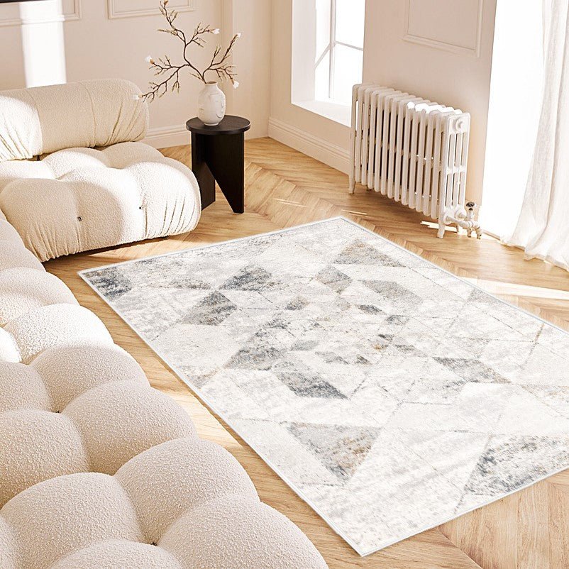 Mirage Abstract Contemporary Beige Rug