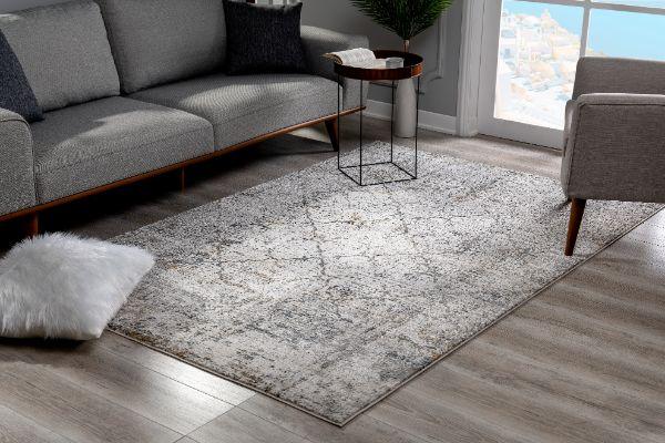 Tapis gris transitionnel marocain Mirage