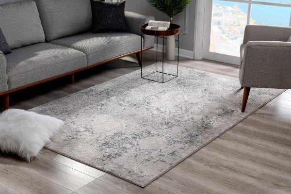 Tapis gris moderne Mirage Boho