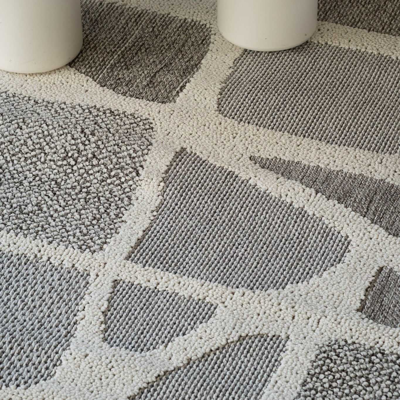 Tapis gris moderne abstrait Hogar