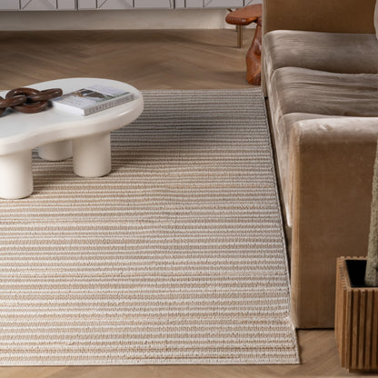 Hogar Striped Modern Brown Rug