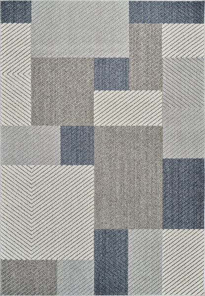 Hogar Abstract Geometric Grey Rug