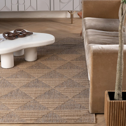 Hogar Abstract Modern Brown Rug