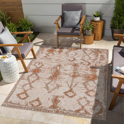 Tapis rouille moderne Vista Boho