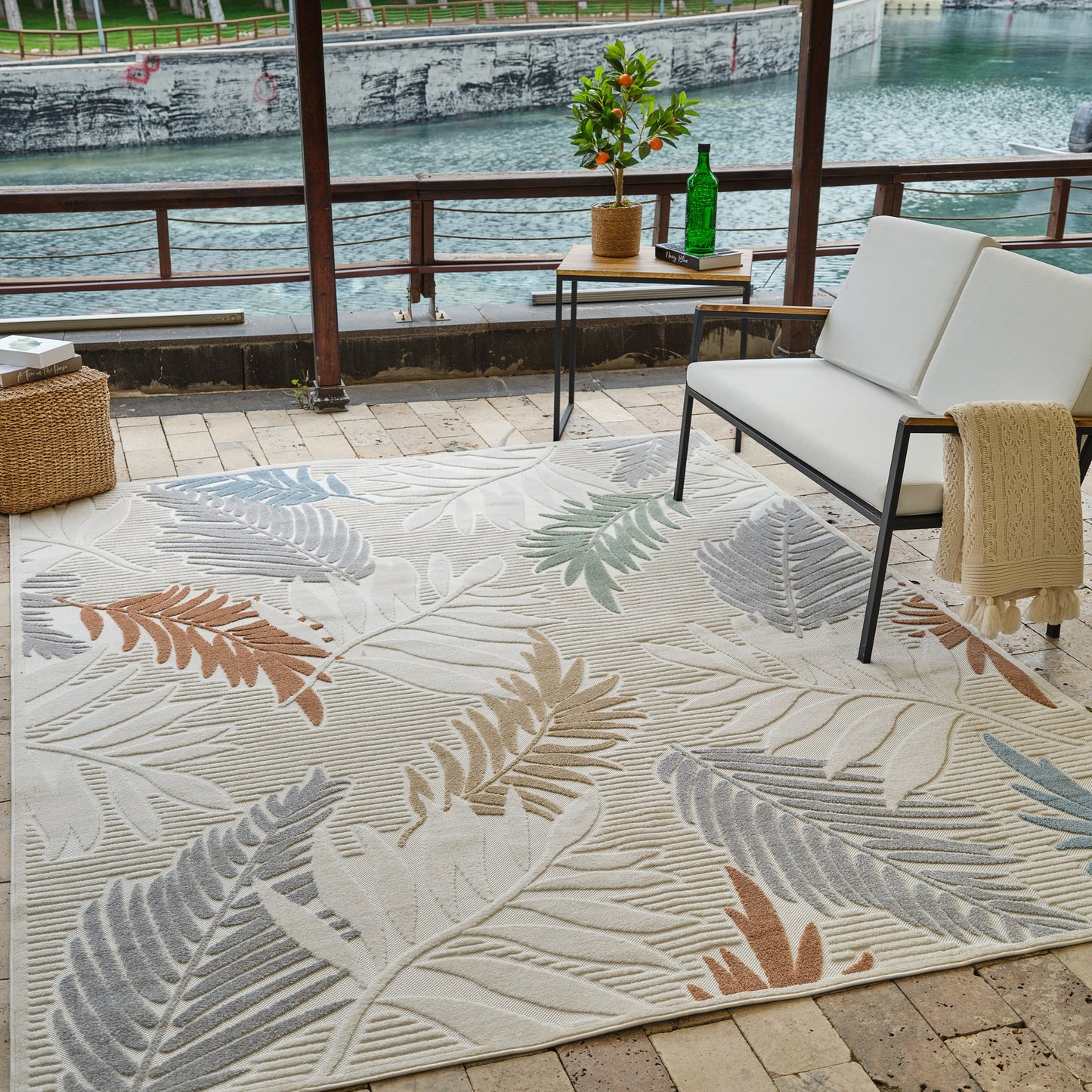 Alfombra Abstract Floral Cream Rug - Area Rugs - Rug Branch