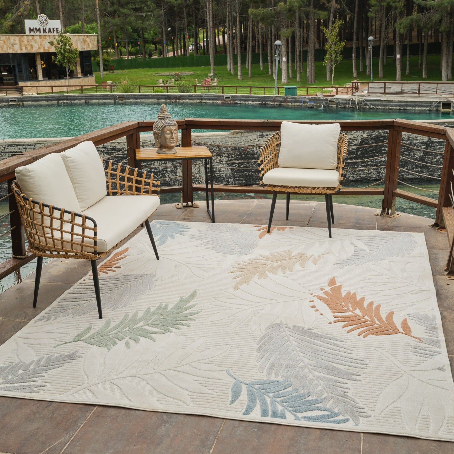 Alfombra Abstract Floral Cream Rug - Area Rugs - Rug Branch