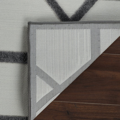 Alfombra Abstract Geometric Grey Rug - Area Rugs - Rug Branch