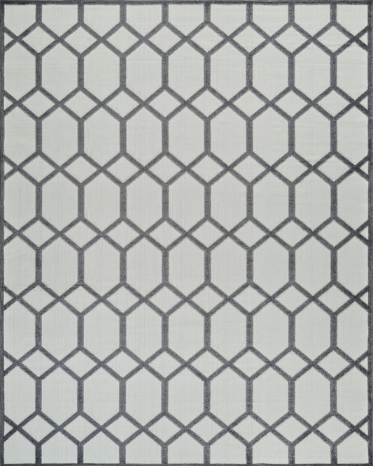 Alfombra Abstract Geometric Grey Rug