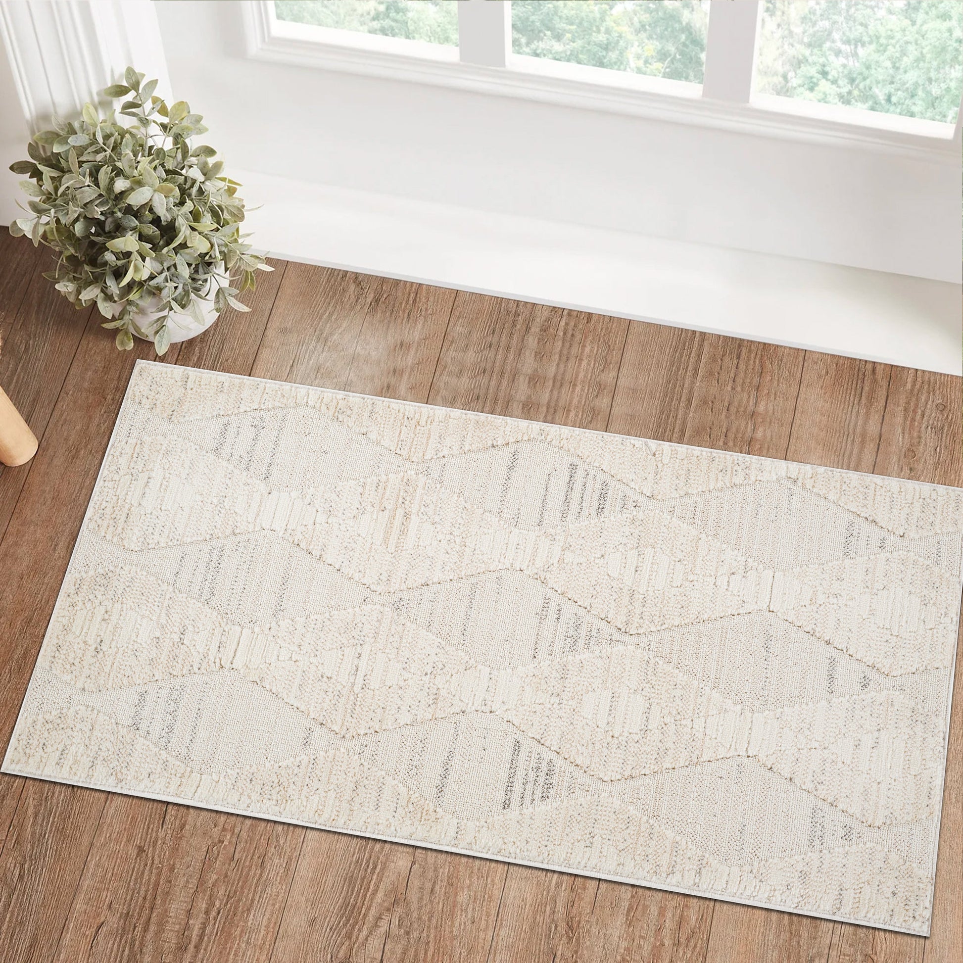 Astra Modern Abstract Cream Rug - Area Rugs - Rug Branch