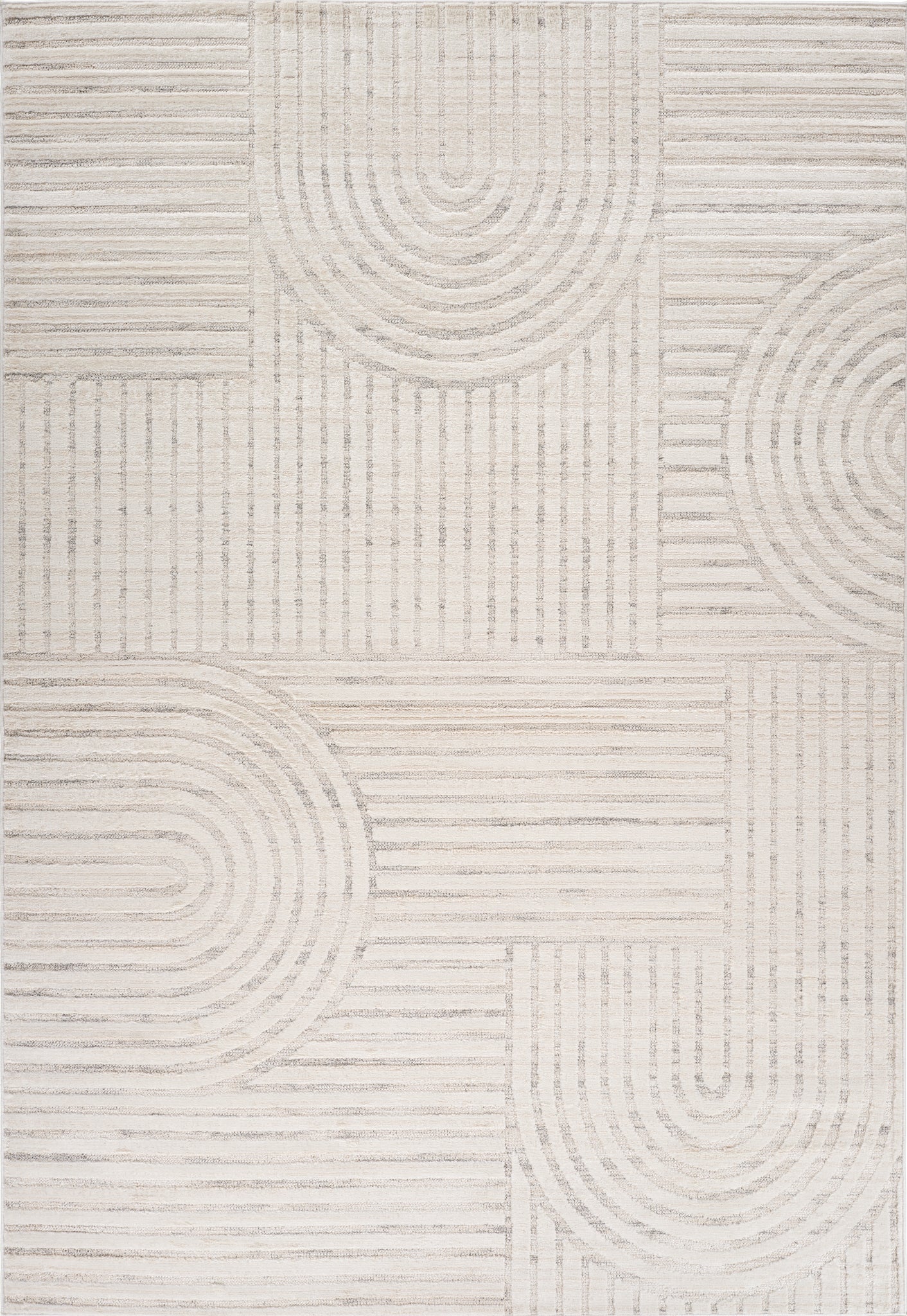 Astra Modern Geometric Cream Rug - Area Rugs - Rug Branch