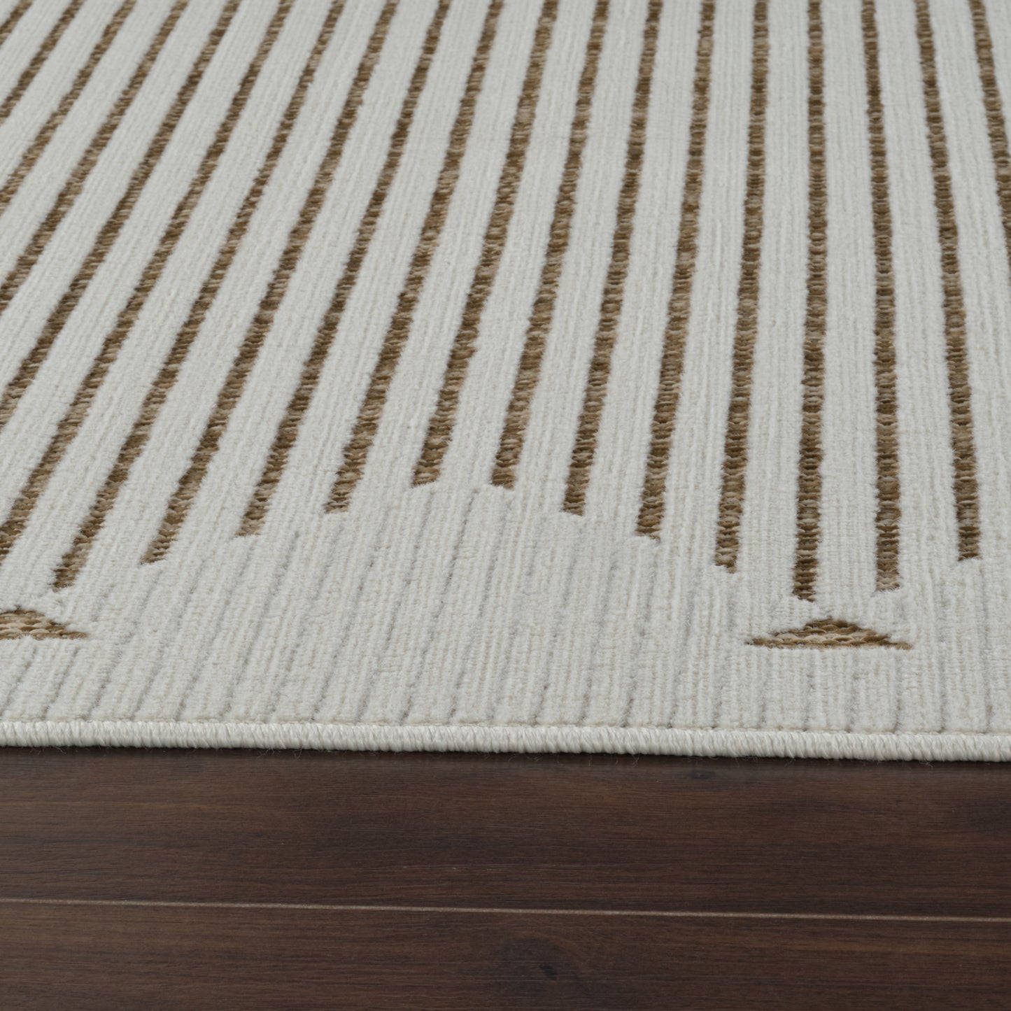 Maise Striped Modern Beige Rug