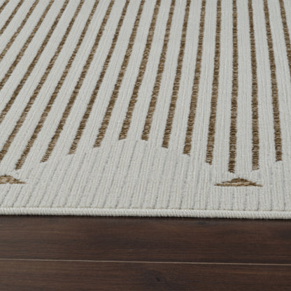 Maise Striped Modern Beige Rug