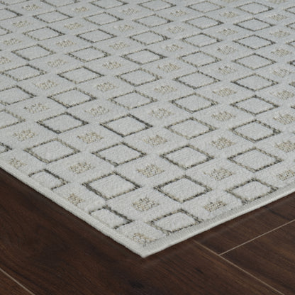 Maise Abstract Modern Cream Rug